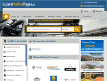 Tablet Screenshot of gujaratyellowpages.in